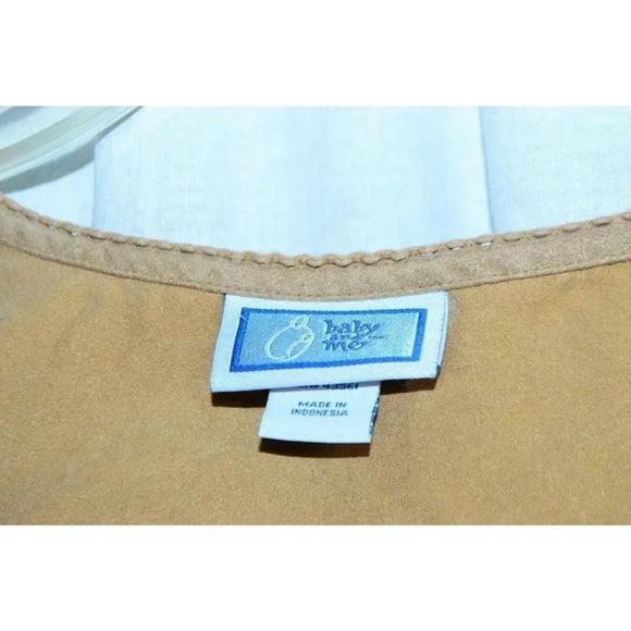 Baby and Me Tan Soft Polyester Tie Back Blouse M - Picture 3 of 6